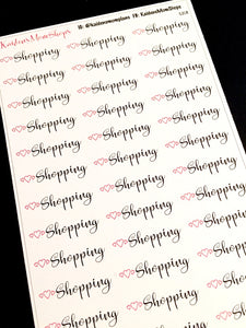 Shopping Word Stickers - S218