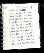 Plan Fancy Script Word Stickers - S224