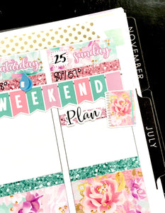 Plan Fancy Script Word Stickers - S224
