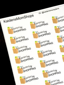 Grocery Shopping Sticker Sheet - S048