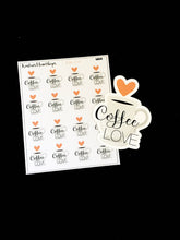 Coffee Love Mini Sticker Sheet and Die Cut