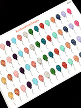 Glitter Birthday Balloons Stickers - S259