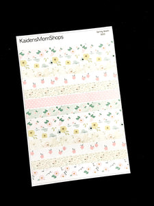 Floral Washi Sticker Pieces - S010
