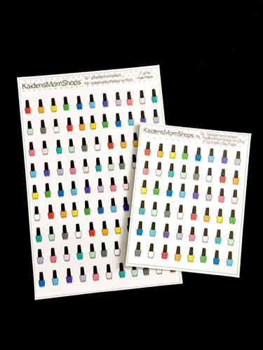 Rainbow Nail Polish - Full or Mini Sheet - F.009
