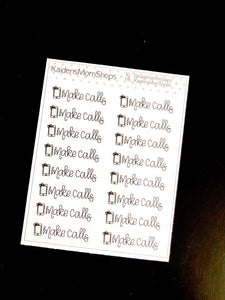 Make Calls Handlettered Mini Sticker Sheet