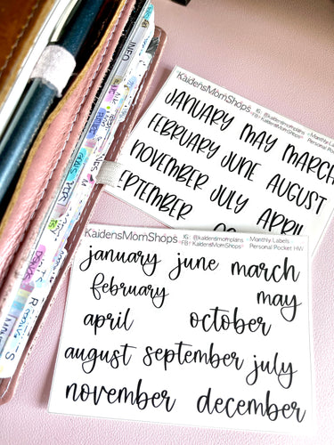 Monthly Script Mini Sheet - Small