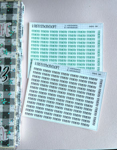 Pay Day Print Mini Sticker Sheet