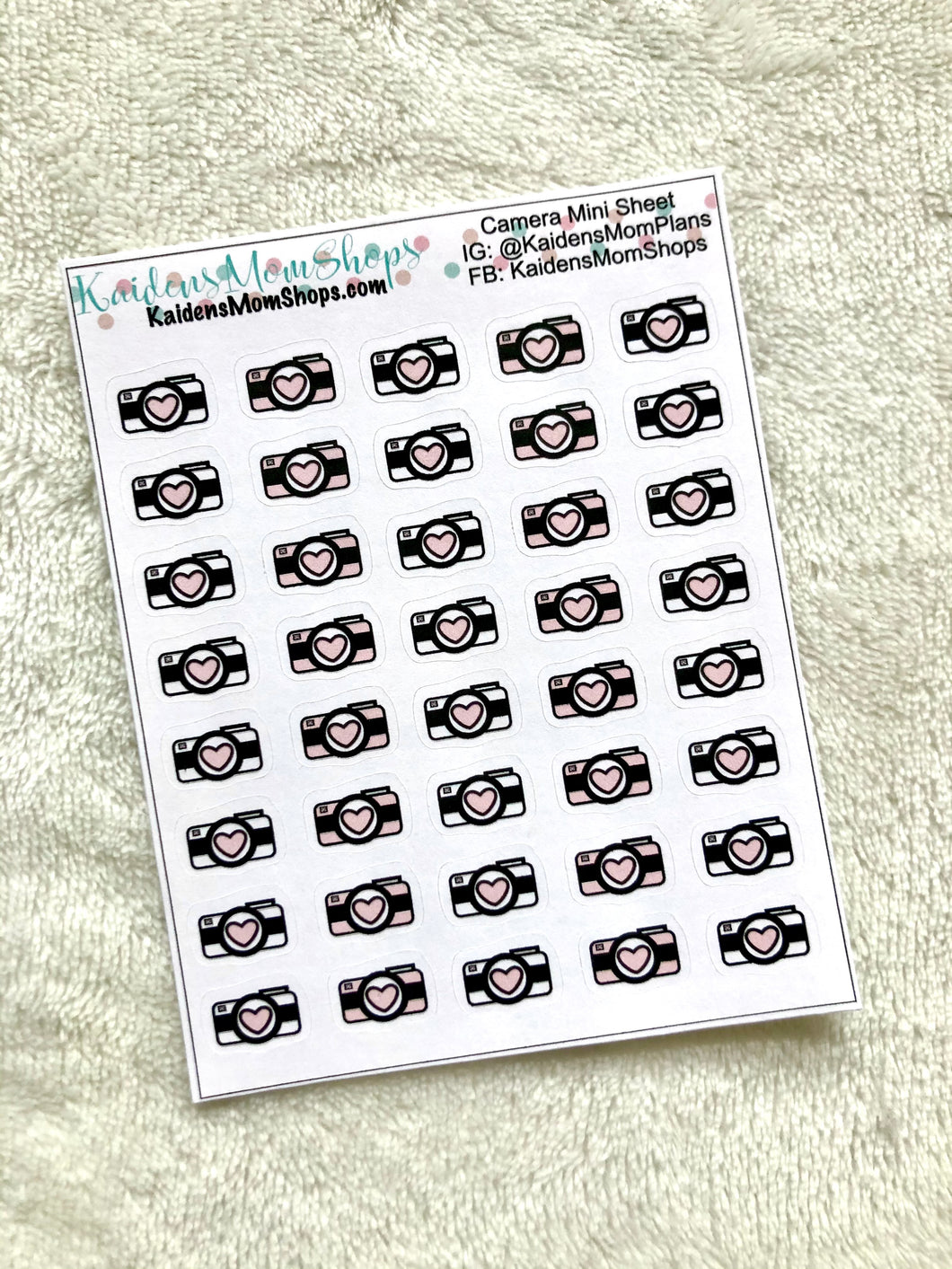 Camera Mini Sticker Sheet