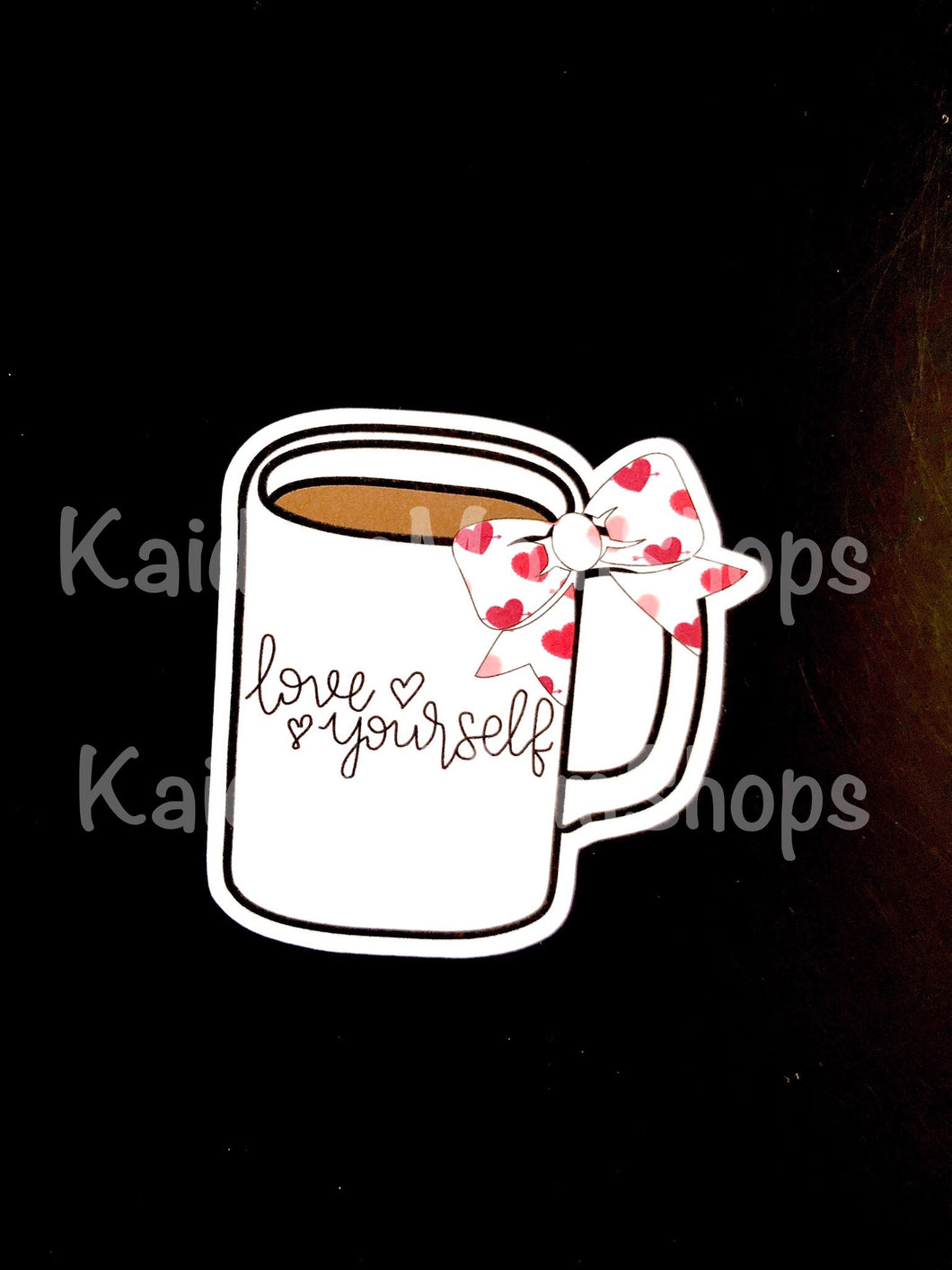 Love Yourself Bow Mug Die Cut