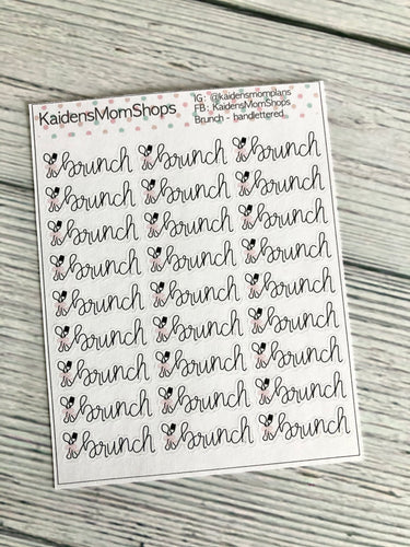 Brunch Mini Sticker Sheet - Handlettered