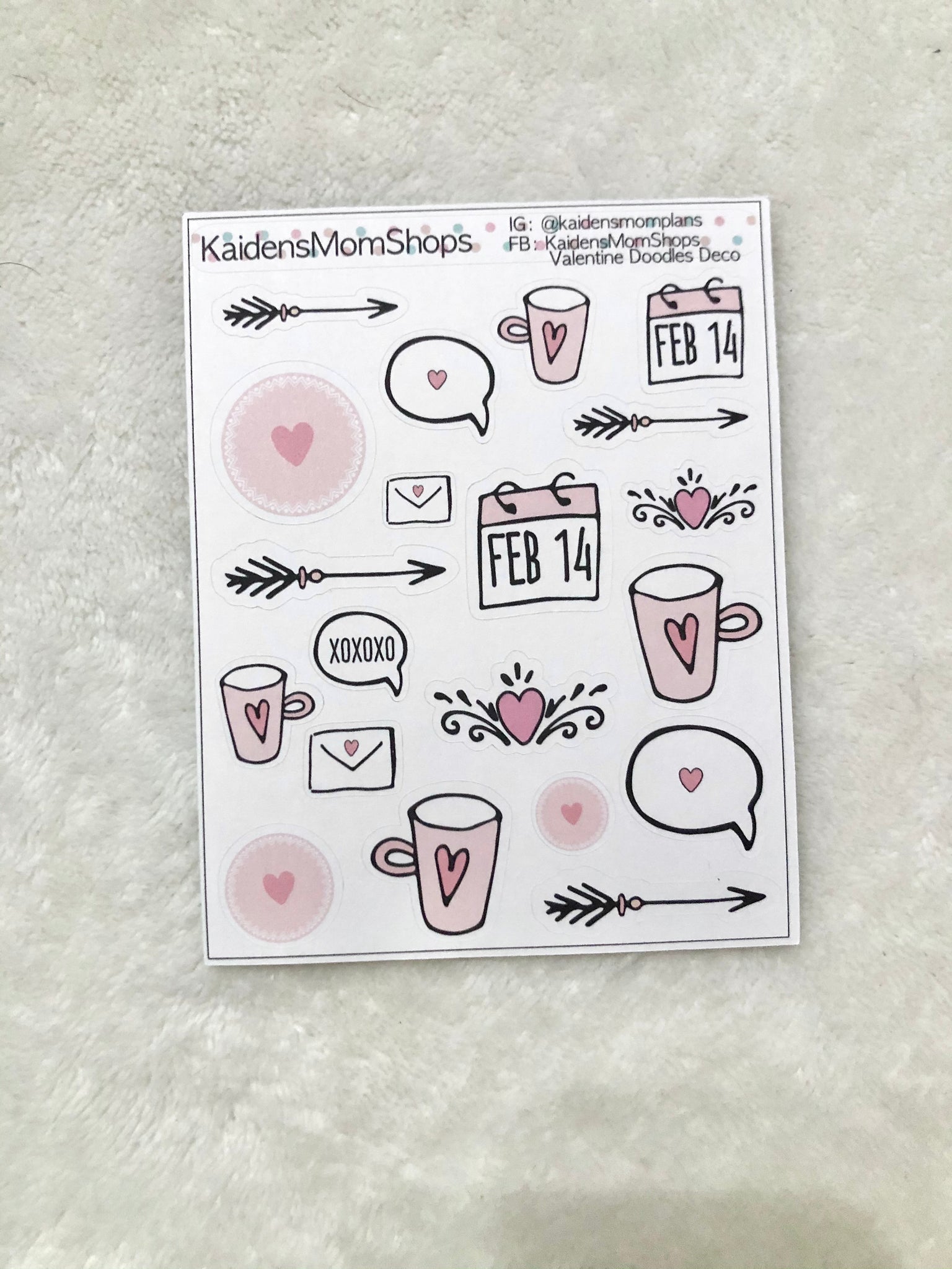Cute Home Deco Stickers / Diary Journal Doodle Sticker Sheet