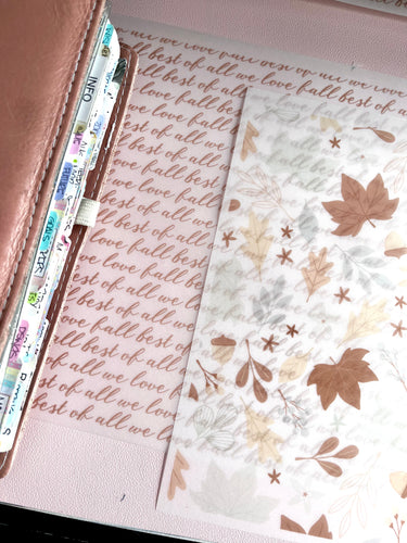 Nuts About Fall Vellum Set of 2