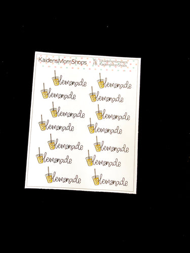 Lemonade Handlettered Mini Sticker Sheet