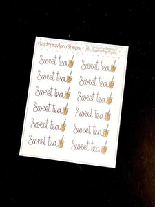 Sweet Tea Handlettered Mini Sticker Sheet