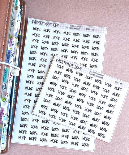 Work Print Stickers