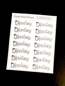 FaceTime Handlettered Mini Sticker Sheet
