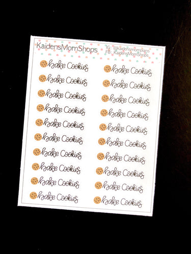 Bake Cookies Mini Sticker Sheet - Handlettered