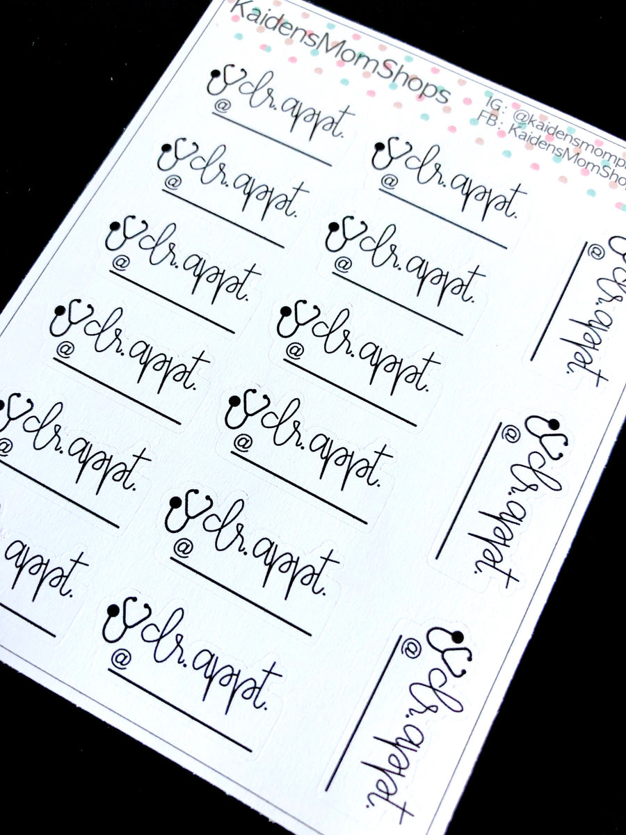 Doctor Appointment - Handlettered - Mini Sticker Sheet – KaidensMomShops