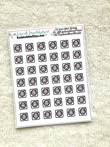 Instagram Icon Mini Sticker Sheet