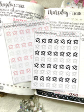 Handdrawn Stars - Pink and Lt Gray or Black and Gray Mini Sticker Sheet