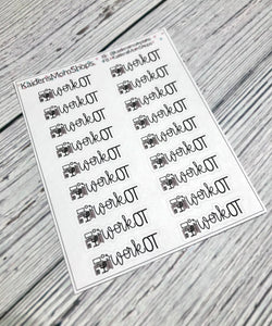 Work OT Mini Sticker Sheet - Handlettered