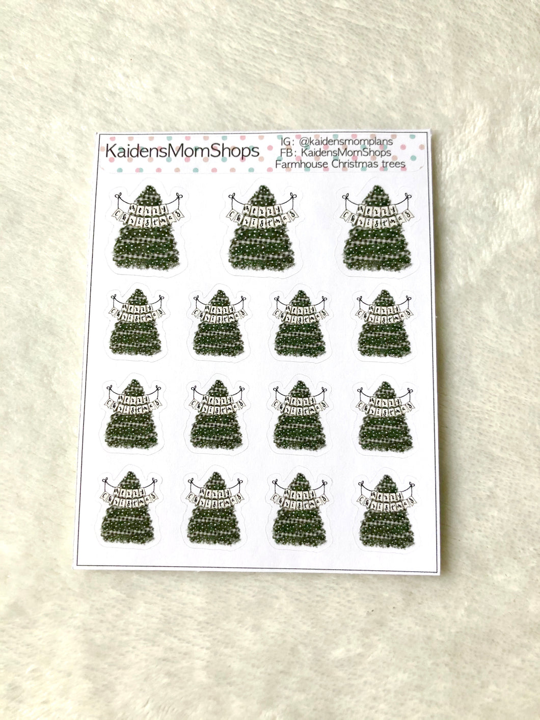 Farmhouse Christmas Tree Mini Sticker Sheet