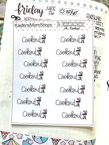 Cookout Mini Sticker Sheet - Handlettered