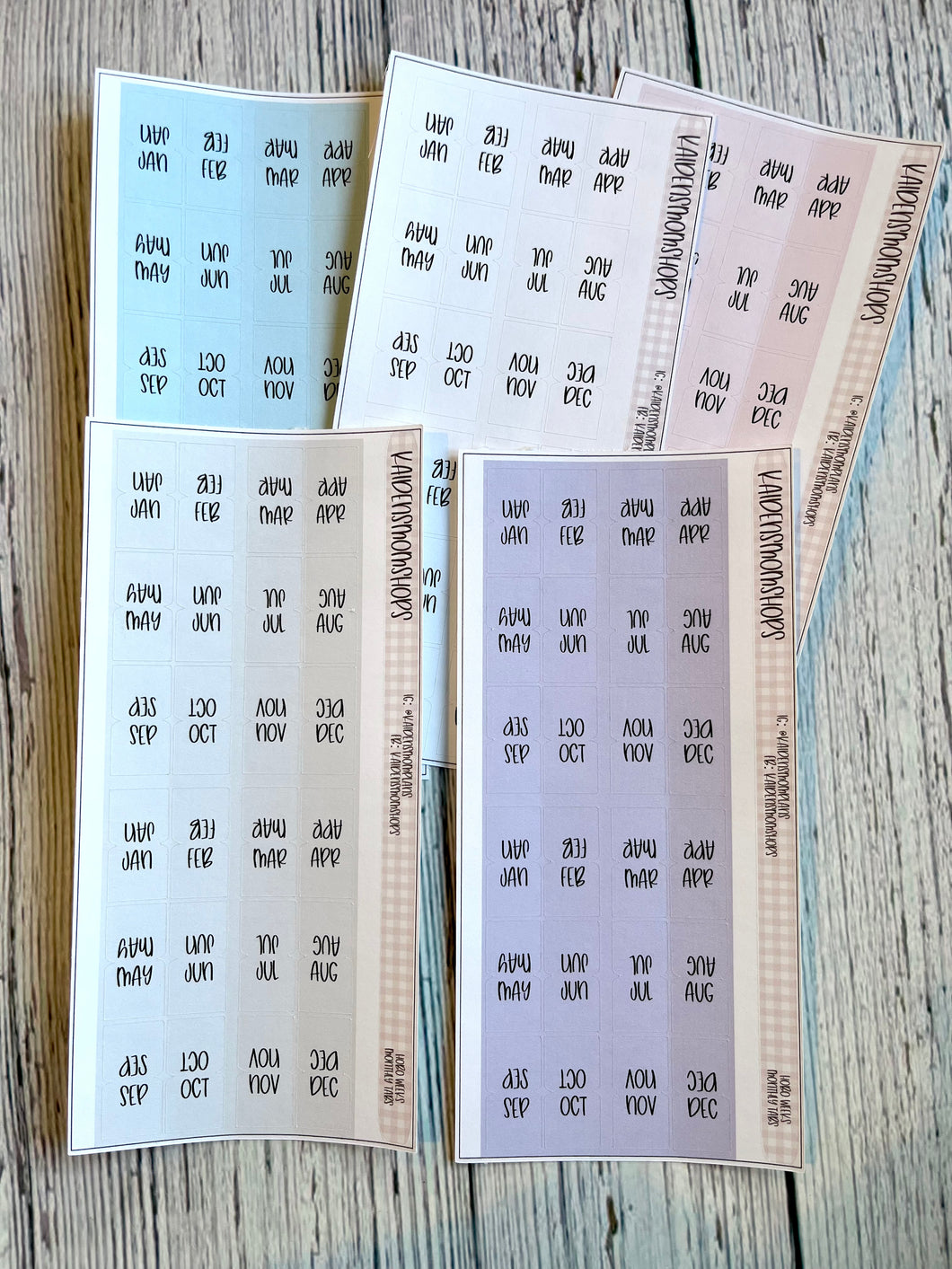 Monthly Tabs Cute Font - Hobonichi Weeks