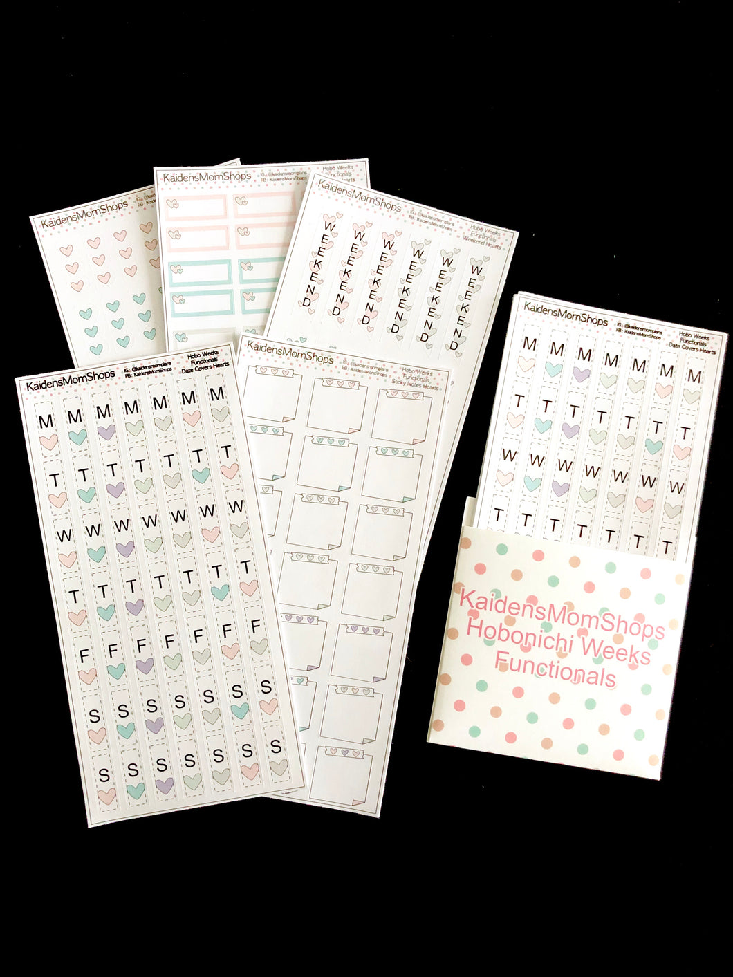 Hobonichi Weeks Functional Sticker Collection - Hearts