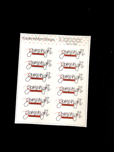 Game Night Mini Sticker Sheet - Handlettered