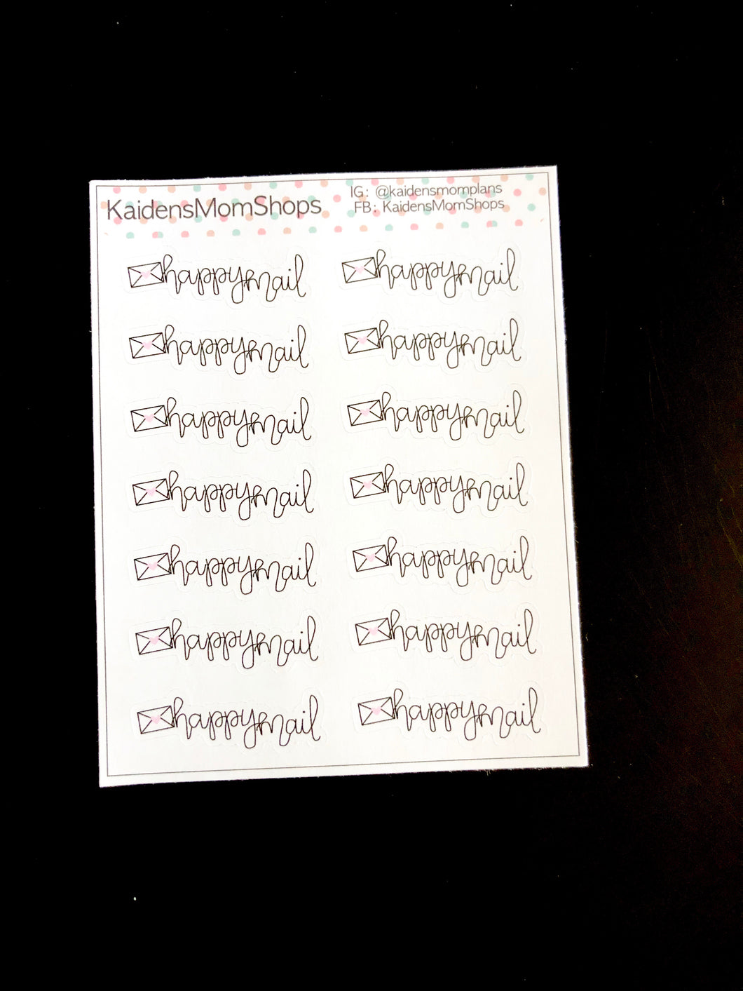 Happy Mail Mini Sticker Sheet - Handlettered